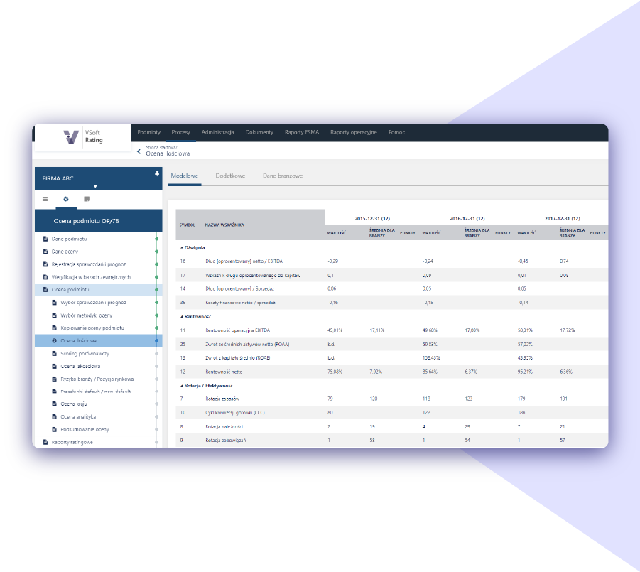 Kompleksowa ocena ryzyka kredytowego - VSoft Rating